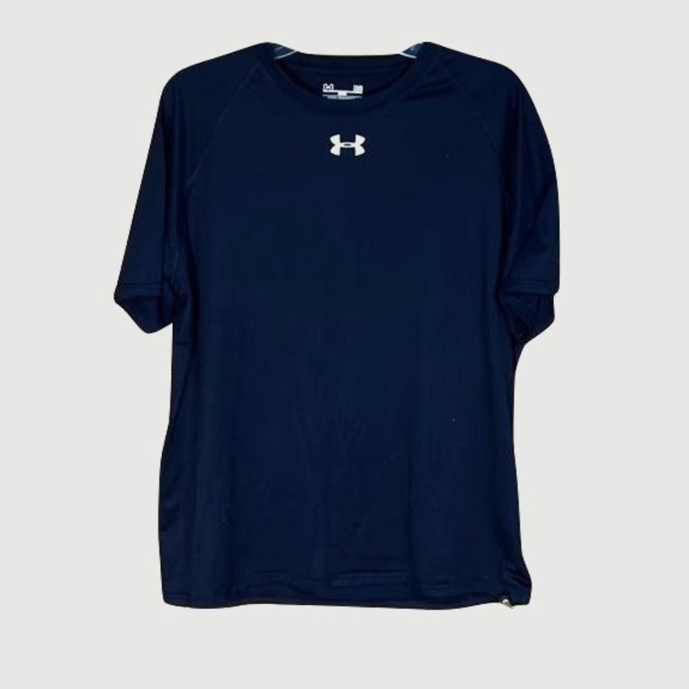 Under Armour HeatGear Loose Fit Navy Large Short Sleeve Athletic T-Shirt